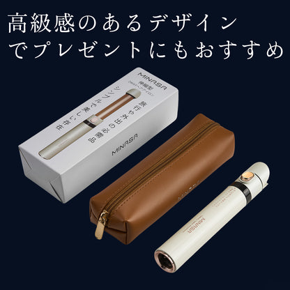 旅行の必需品であり【1年保証】 MINASA CR02 2WAY ヘアアイロン マイナスイオン ミニ カール 前髪 機内持ち込み コンパクト ストレート 海外対応 携帯 携帯用 持ち運び 旅行 プレゼント プレゼント バレンタイン